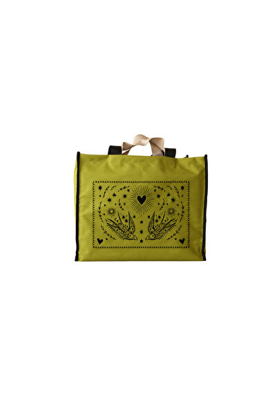 Mono Shopping Bag Kadın Motif Baskılı Büyük Boy Plaj Çantası ve Alışveriş Çantası