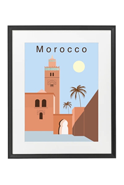 Boomah Accessories Morocco Travel Digital Art Poster with Frame 50x40cm