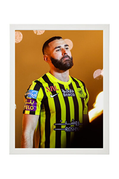 Boomah Accessories Karim Benzema Al Ittihad Poster with Frame 30x40cm