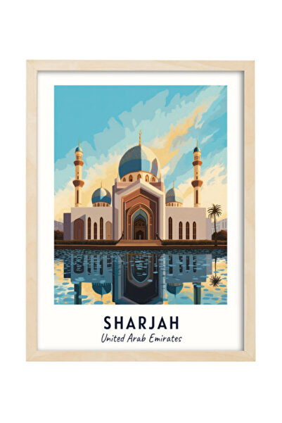Boomah Accessories Sharjah UAE Travel Poster with Frame 30x40cm
