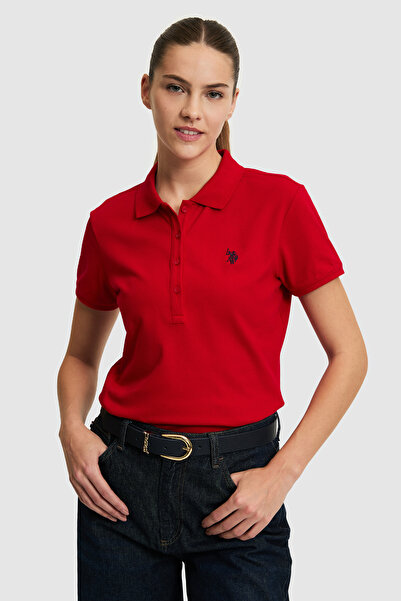 U.S. Polo Assn. Women's Red Basic T-Shirt 50321818-Vr171