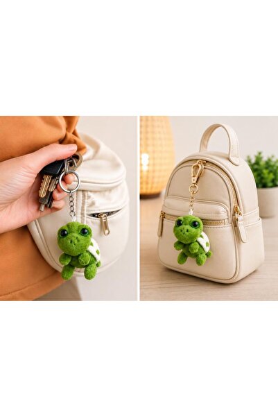 Hd Marketim Mini Plush Turtle Keychain and Bag Ornament