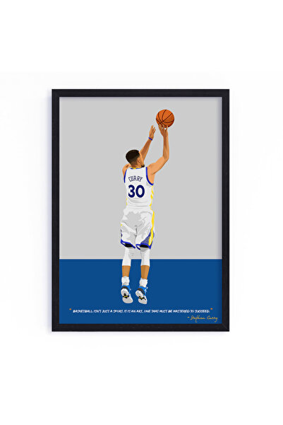 Boomah Accessories Steph Curry Basketball Gift NBA Poster with Frame 30x40cm