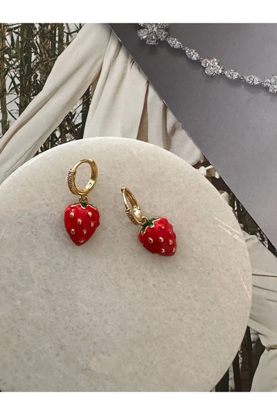 Asteria Jewelry Vip Strawberry Hoop Earrings