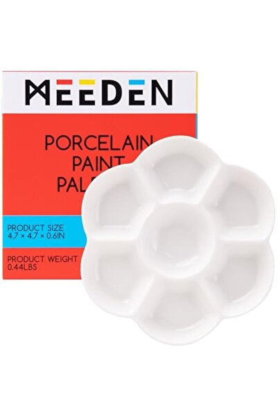 MEEDEN 7 Well Studio Porcelain Paint Palette Tray Artist Mixing Colour Tray