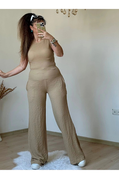 AZRA BUTİK Burumcuk Suit Beige