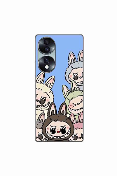 OEM Husa compatibila cu Honor 70 Silicon Gel Tpu Model Labubu Pattern Blue