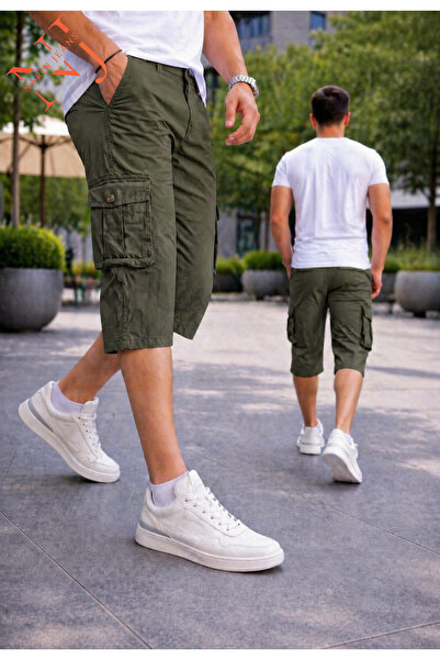 NARİN JEANS شورت برمودا للرجال، كابري طويل بجيوب كارجو، كابري طويل فوق الركبة...