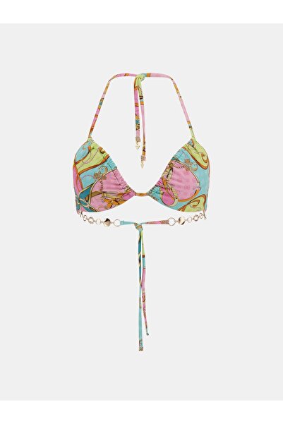 Guess Printed triangle bikini top
