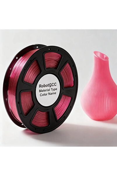 robotgcc مادة طباعة ثلاثية الأبعاد PETG كريستال جليتر وردي 1.75 مم 1 كجم، خيو...