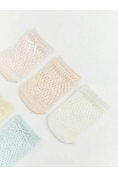LC Waikiki Ecru Baby Girl Knitwear Booties Socks 5-Pack