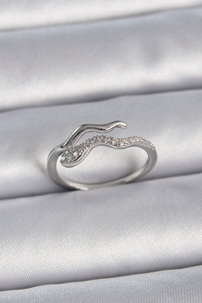 Generic Brand Brass Silver Color Zircon Stone Snake Adjustable Model Women's ...