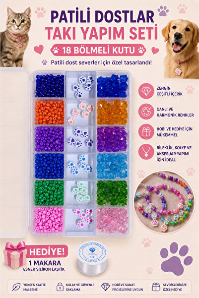 By MO Accessories Patili Dost Severler İçin Pati Temalı Boncuklarla Takı Yapm...