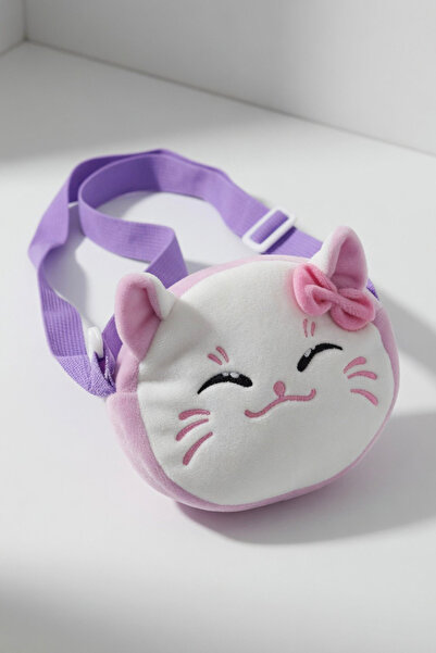 Mollycrush Purple Cat Gift Adjustable Strap Shoulder Bag |   Cute Coin Purse