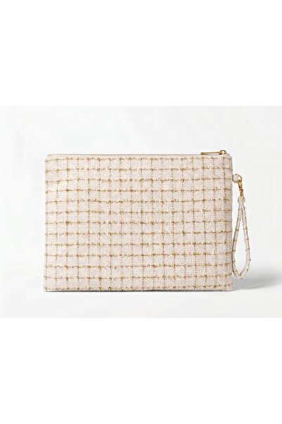 Noa Collection Beyaz Clutch Çanta