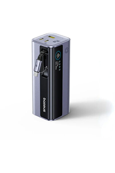 Baseus Baterie externa EnerGeek GR11 20.000 mAh 145W, cu cablu retractabil, Gri