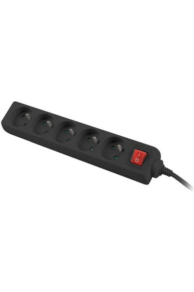 Lanberg Prelungitor universal, Lanberg, 5 prize, Lungime 3 m, Negru