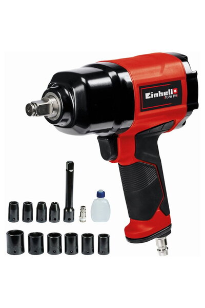 Einhell Cheie de impact pneumatică TC-PW 610 pentru compresor, 7000 rpm, 6.3 ...