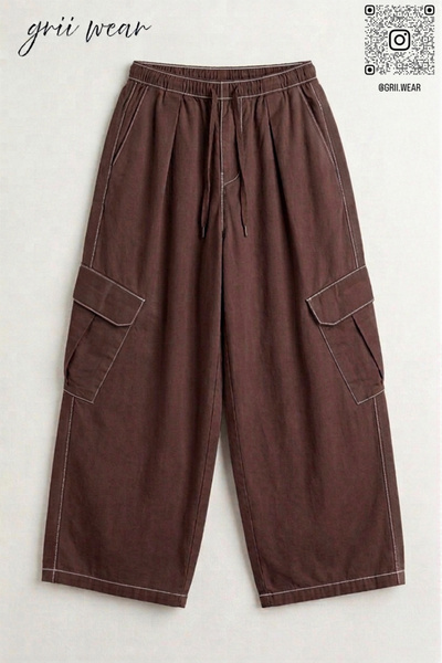 GRİİ WEAR Extra Baggy Unisex Baggy Cargo Pocket Pants