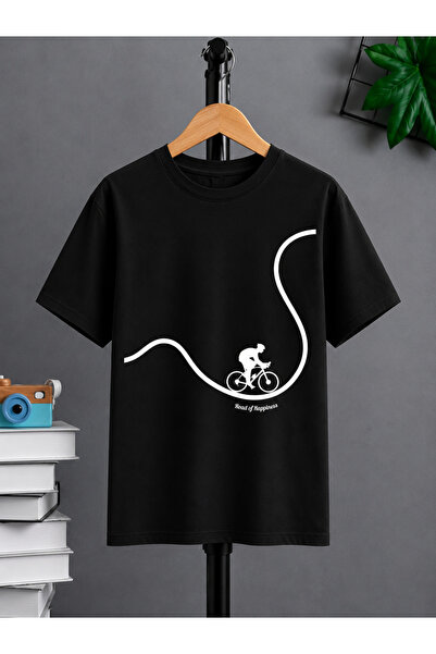VODEXA Tricou oversize unisex cu imprimeu BIKE, 100% bumbac, croială conforta...