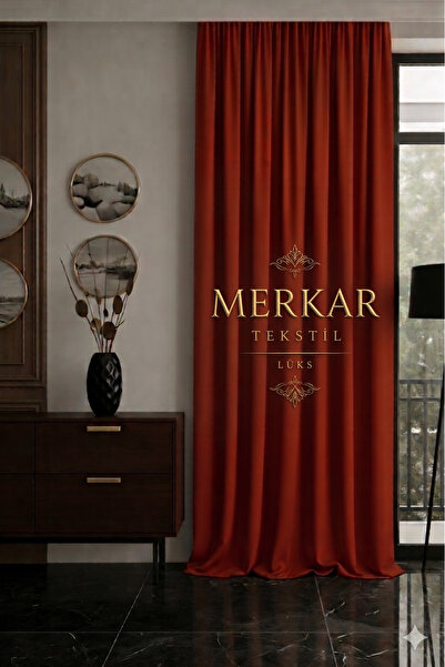MERYKAR HOME COLLECTİON KİREMİT BLACKOUT IŞIK GEÇİRMEZ KARARTMA FON PERDE- TE...