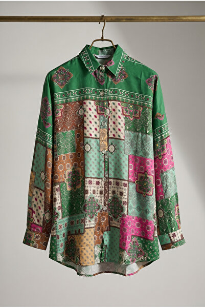Kirazca Butik Women's Ethnic Patterned Tunic Shirt 80/85 cm
