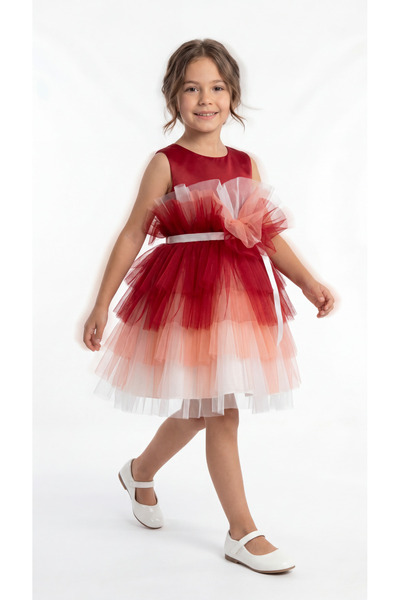 Mışıl Kids Layered Tulle Girl's Dress