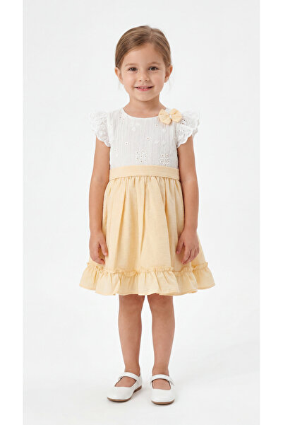 Mışıl Kids Ruffled Bowknot Girl's Dress