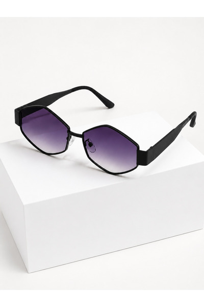 SUPERMEMO Ochelari de Soare Premium Hexa Negru Mov – Modă de Lux UV400