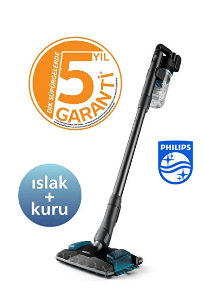 Philips 8000 Serisi Kablosuz Dikey Süpürge Islak başlık ile silme ve süpürme,...