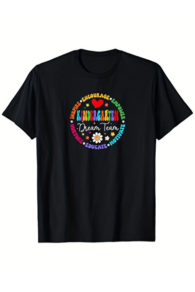 Chic Bloom Cool Kindergarten Dream Team Teacher T-shirt