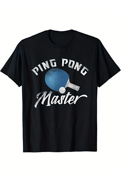 YIO YIO Men's pure cotton ping pong print T-shirt