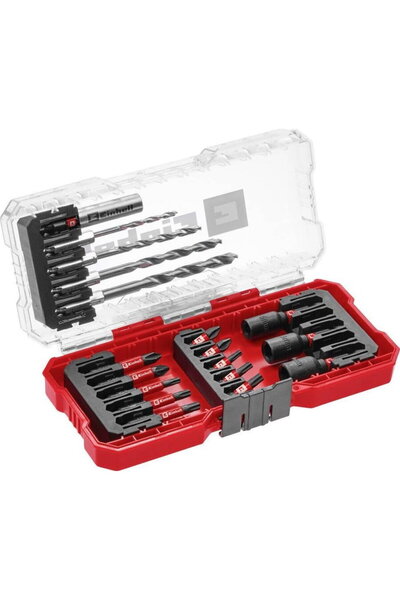 Einhell Set 18 biti biti 25 mm, biti de 50 mm, suport pentru biti de 60 mm, c...