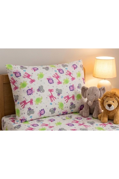 ARTUNHOME Față de pernă Cute Animals 50x70 cm (1 bucată) – 100% bumbac, desig...