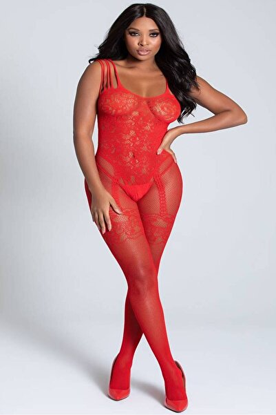 FIRST STYLE Turkish Lingerie Red Color Elastic Net