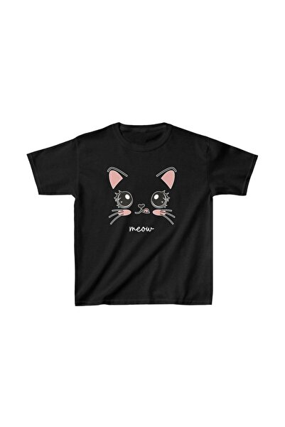 Mariposa Secret Unisex Kids Printed T-Shirt - Black