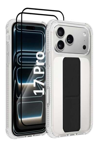 CATANES 3 Packs Finger Grip Clear Case Cover for iPhone 17 Pro - Kickstand Ca...