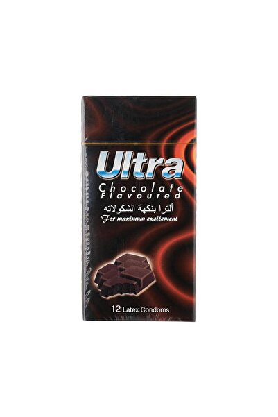 ULTRA واقي ذكري رقيق جدا بنكهة الشوكولاته 12 حبه من الترا