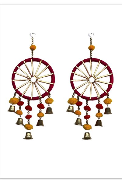 Divine Design Elegant Pink Decorative BellToran for Door, Artificial Floral B...