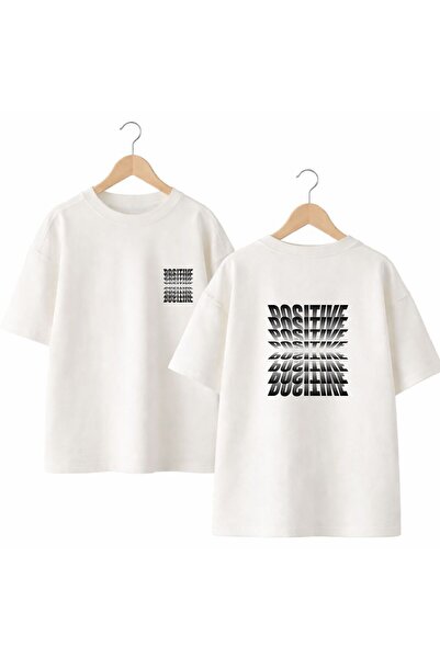 playwear Tricou cu imprimeu pozitiv pe spate și pe piept, 100% bumbac, suprad...