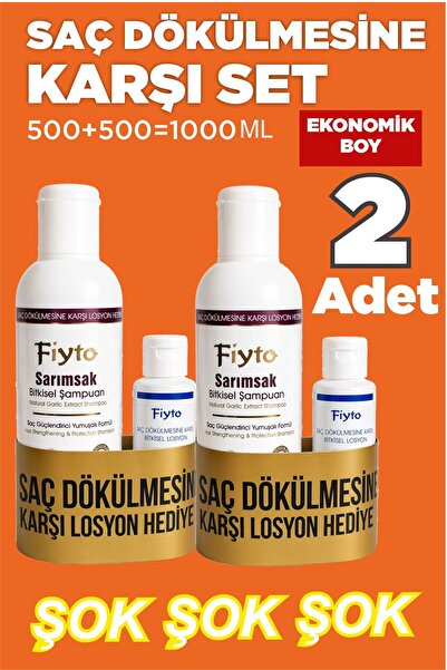 DermaDerm Laboratories Fiyto Anti-Hair Loss Garlic Extract Shampoo 500 ml + H...