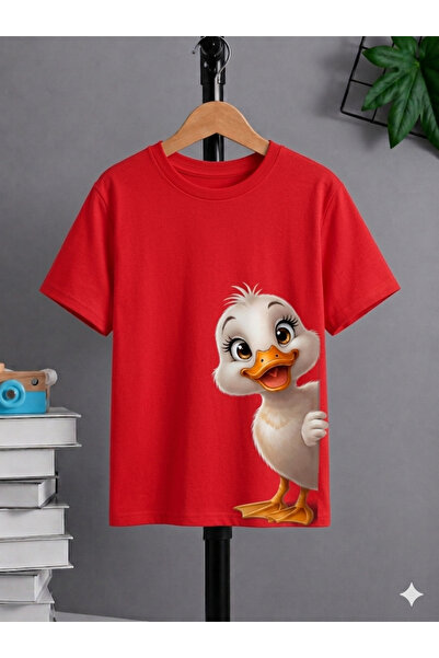 VODEXA Tricou oversize unisex cu imprimeu KITTEN DUCK, 100% bumbac, croială c...