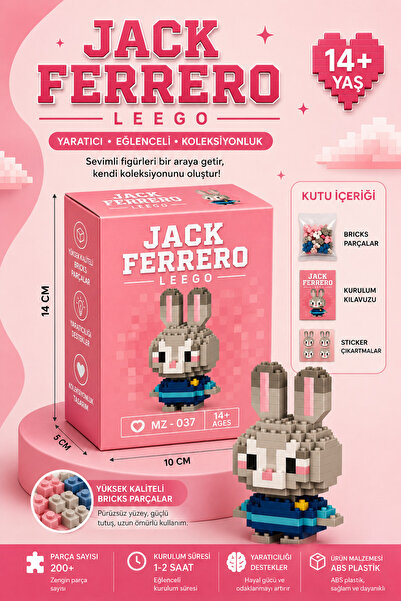 Jack Ferrero Cute Figure Mini Block Building Set – Mini Building Toy Set - Cu...