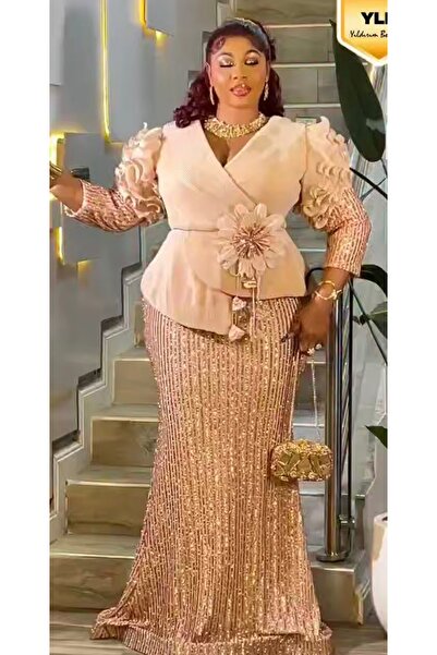 MODA New season special design sequined lake gorgeous dress