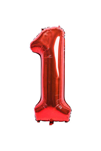 Balonsan 40" Red -1- Age Number Foil Balloon 100 cm
