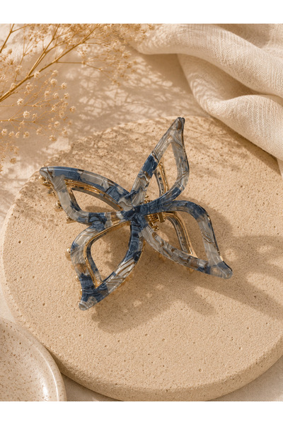 ZEYNORA JEWELLERY Metal Butterfly Buckle with Patterned Top