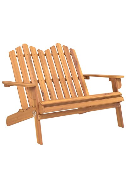 vidaxl Bancă de grădină Adirondack cu perne 126 cm, lemn masiv acacia