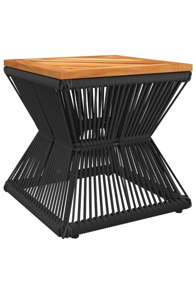 vidaxl Măsuță cafea bază din sârmă negru 38x38x38 cm lemn masiv acacia