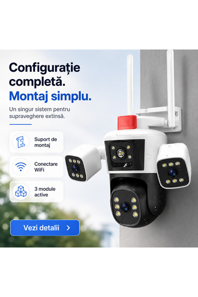OEM Camera alba tripla WIFI (RO-V08)