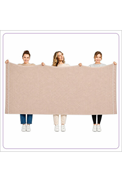 Donetella 1 Pcs Bath Sheet 90x180 cm – 310 GSM Waffle Microfiber, Soft, Absor...